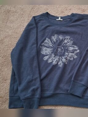 Maurices Women’s Navy Blue Floral Graphic Sweater